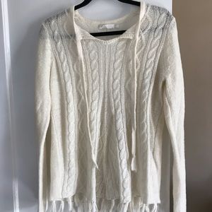 PrAna pullover fringe sweater